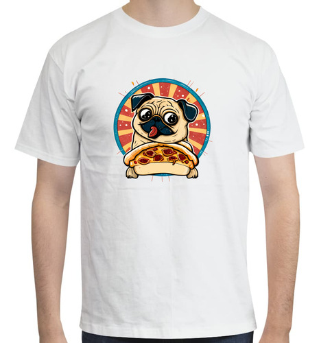 Playera Para Adulto Hawaiana Perro Pug Lover