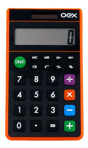 Calculadora De Bolso Oex Cl100 Visor Lcd 8 Digitos 4 Funções Cor Preto