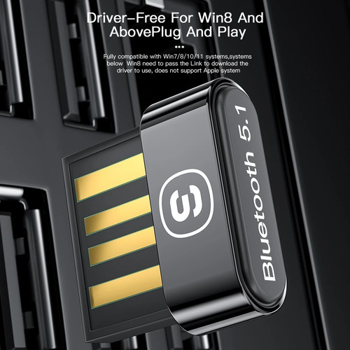 Imagen 3 de 8 de Adaptador Receptor Usb Bluetooth 5.1 Essager Windows Pc