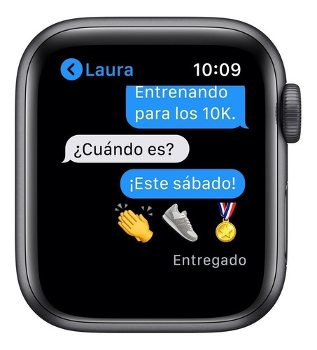 Apple Watch SE (GPS, 40mm) - Caja de aluminio color gris espacial - Correa deportiva Negra