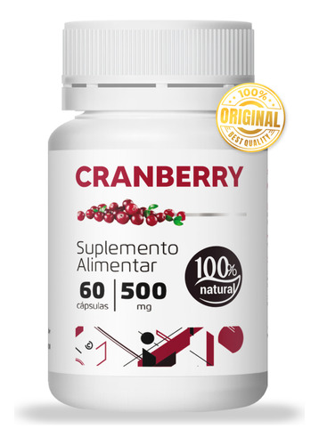 Cranberry 500mg 60 Cápsulas Gecap - Trato Urinário Sabor Sem Sabor
