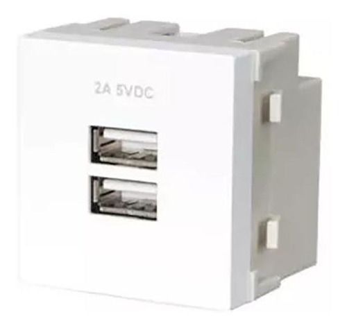 Tomada Dupla Carregador Usb 2a Bivolt Sleek Branco