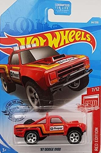 Hot Wheels Serie Roja Edicion 7/12 87 Dodge D100 64/250, Ro