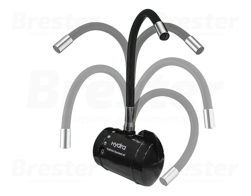 Torneira Elétrica Flexível De Parede Para Cozinha Hydra Cor Preto 220v