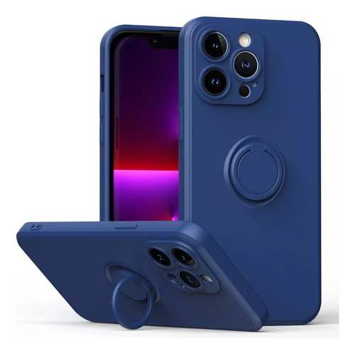Capa Capinna Premium Aveludada C/ Anel Para iPhone 13 Pro