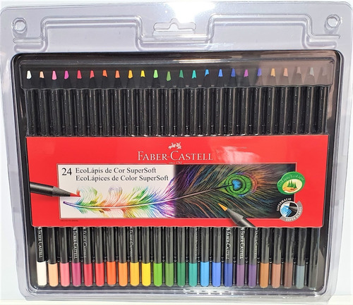 Lapices De Colores Eco Faber-castell Supersoft X 24  Samergo