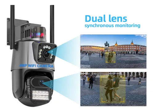 Cámara De Vigilancia Wifi Con Doble Cámara P11 Pro, 8 Mp, Ex