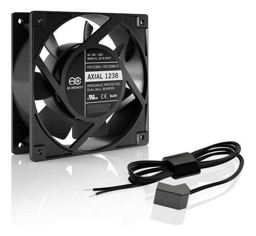 Ac Infinity Axial  W, Ventilador Para Magdalenas, 120 V Ca .