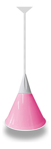Lámpara Colgante Moderna Prilamp Negra Para Techo Rosa