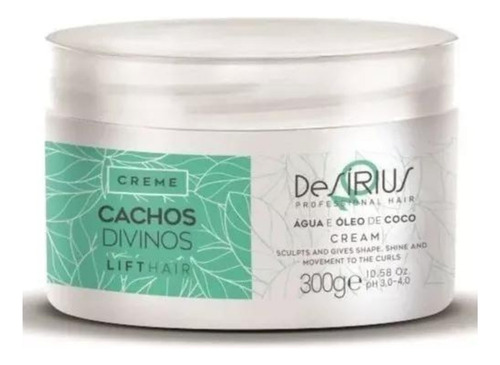 Creme Hidratação Cachos Divinos 300g De Sirius