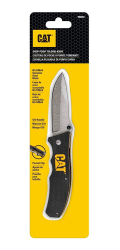 Cuchillo Navaja Plegable Cat 980002 Punta Curva