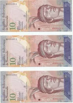 Comprar 3 Billetes  Consecutivos Bsf. 10  - W8 Octubre 29 2013 