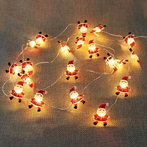 Guirnalda Luz Creativa 6.6 Ft 20 Led Muñeco Nieve Año