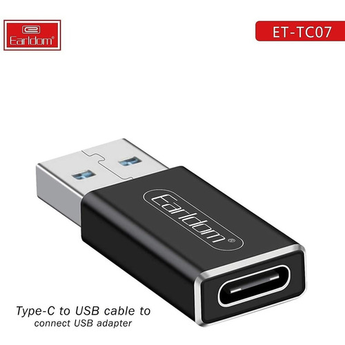 Adaptador De Tipo-c A Usb A Et-tc07 Earldom Negro