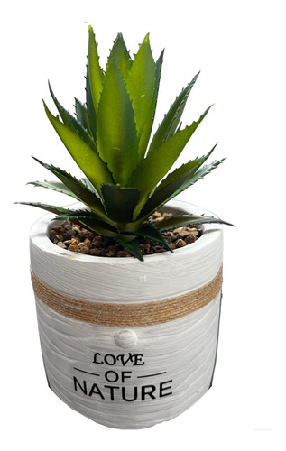 Plantas Artificiales Decorativas Macetero Aloe Vera 18cm