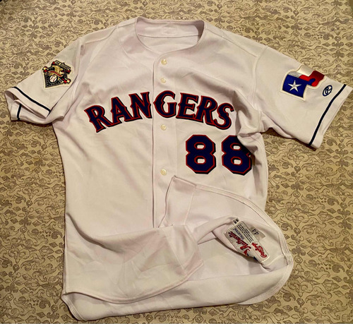 Jersey Vintage Rawlings Rangers Texas 100 Años Bordado Mlb