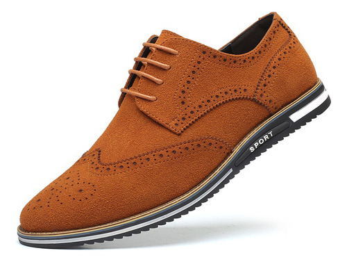 Zapatos De Senderismo Brogue De Cuero Con Cordones Para Homb