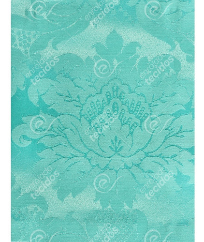 Tecido Jacquard Azul Tiffany 2m X 2,8m Para Decoração Toalha