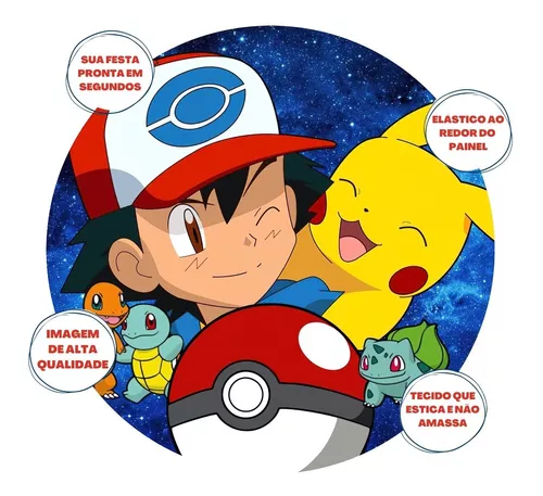 Painel Banner Festa Pokemon Personalizamos 2x1,2m