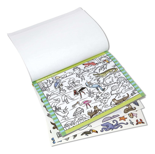 Melissa Doug Seek And Find Bloc De Pegatinas, Animales (má