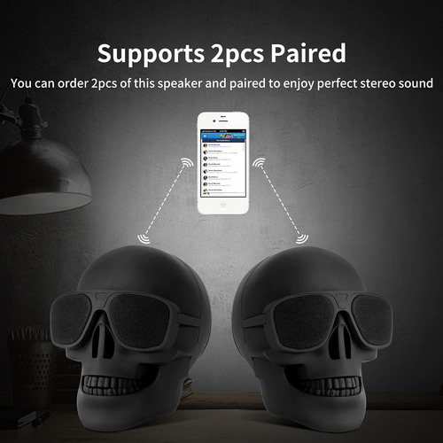 Bocinas Portátiles Bocinas Yesechens Skull Con Bluetooth 8 W