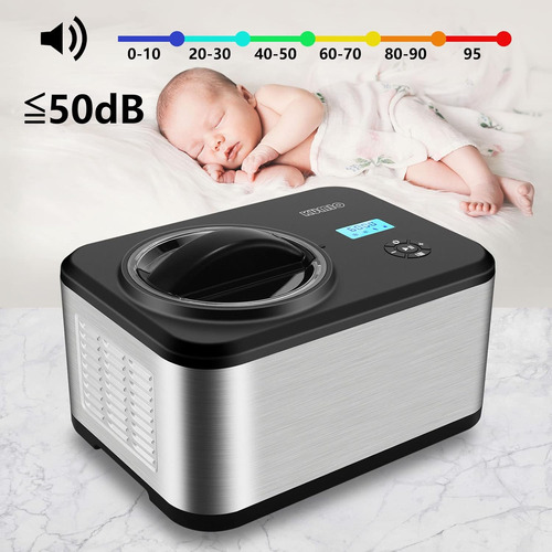 Maquina P/ Hacer Helado Kumio Con 4 Modos, Lcd, 1.5 L