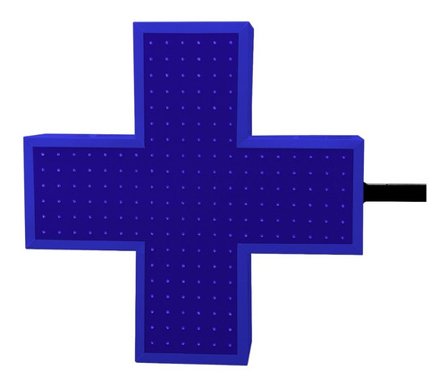 Cartel Cruz Led Veterinaria 60x60 Cm Doble Faz Multi-efectos