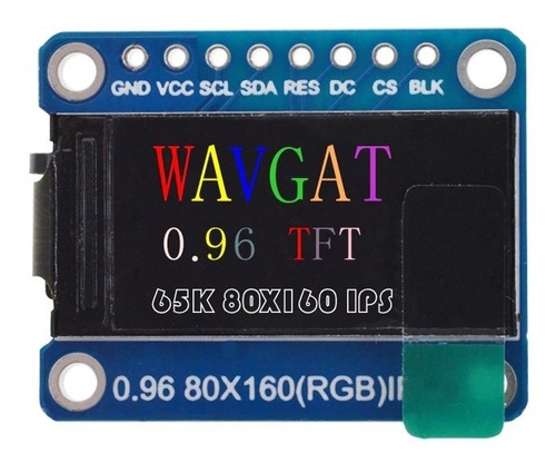 Imagen 4 de 4 de Display Full Color Tft 0.96 Ips 7p Spi Hd 65k Driver St7735