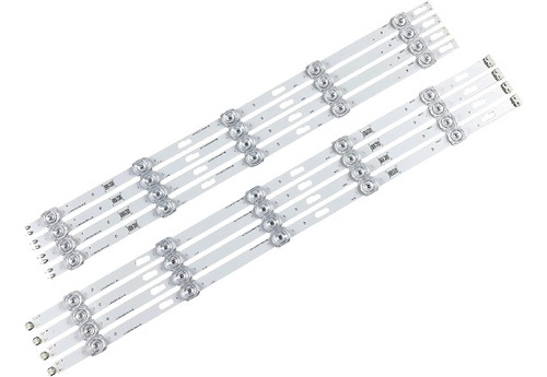  Kit De 4 Tira De 5+5 Led Samsung Un55tu7000 108,5cm 3v