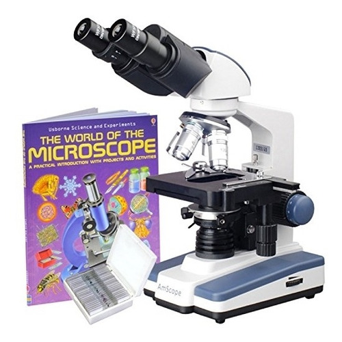 Microscopio Compuesto Led Lab Binocular + Libro