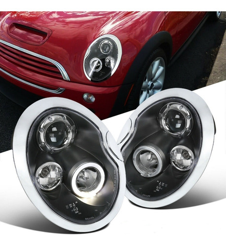 Faros De Lupa Negros Mini Cooper 2002 2003 2004 2005 2006