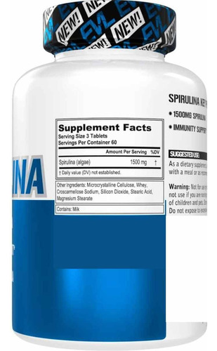Espirulina 180 Tabs Evlution - Unid - Unidad A $761