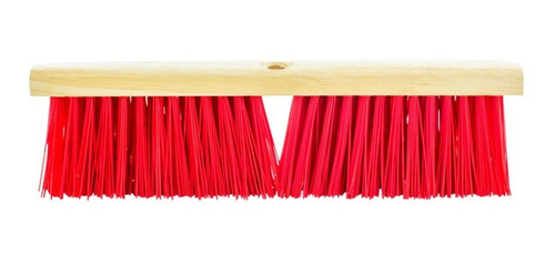 Cepillo P/pisos Block Madera De 24 En Polipropileno Rojo