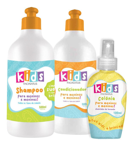  Kit Kids Perfume, Shampoo E Condicionador Infantil Vegano