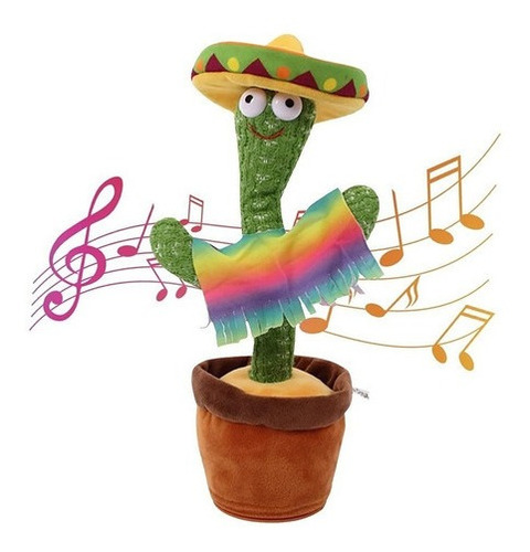 Cactus Bailarín Mexicano Imita Graba Baila Música Recargable
