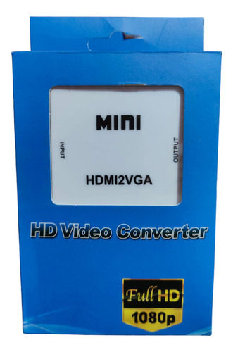2 Convertidor Adaptador Hdmi A Vga Audio Conversor Cable Usb