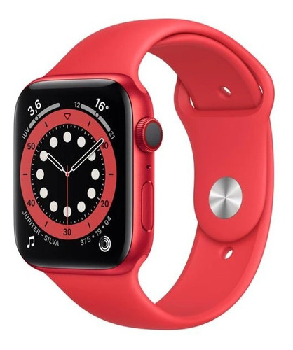 Apple Watch  Series 6 (GPS+Cellular) - Caixa de  alumínio vermelho de 44 mm - Pulseira esportiva (PRODUCT)RED