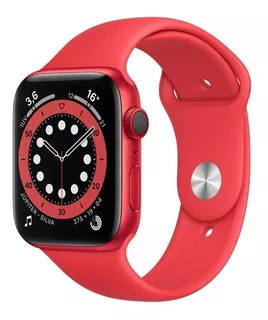 Apple Watch Series 6 (GPS+Cellular) - Caixa de alumínio (PRODUCT)RED de 44 mm - Pulseira esportiva (PRODUCT)RED
