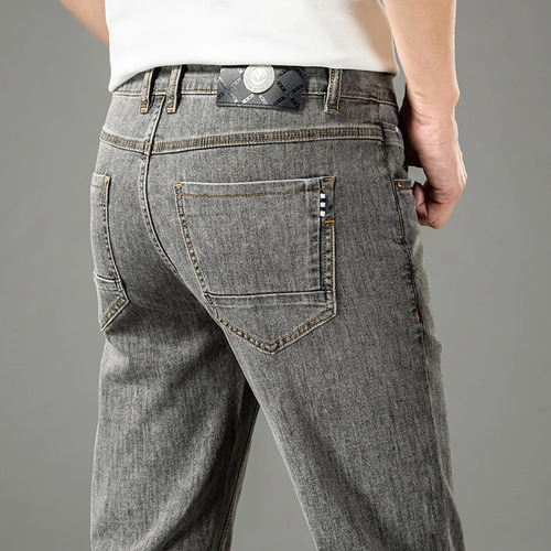 Jeans De Corte Regular Para Hombre De Primavera Y Verano, Te