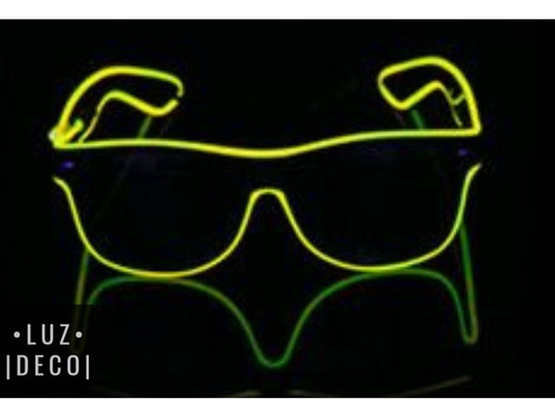 Lentes Luz Led De Neón Fluo Luminoso Cotillón Fiesta