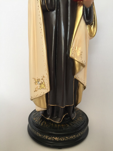 Imagem Santa Tereza D'ávila 35cm Calcário Resinado Florença Cor Creme-marrom