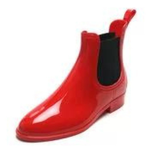 Botines Impermeables Para Mujer Color Rojo