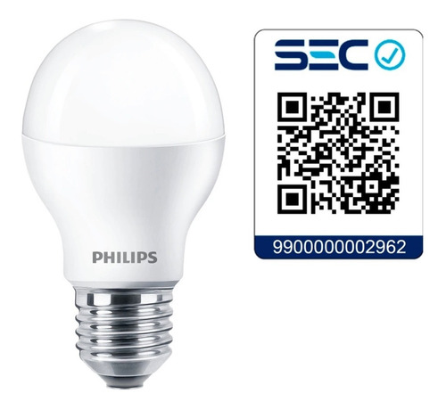 Imagen 4 de 4 de Pack 2 Ampolletas Led Philips 12w E27 A60 Luz Fria O Calida