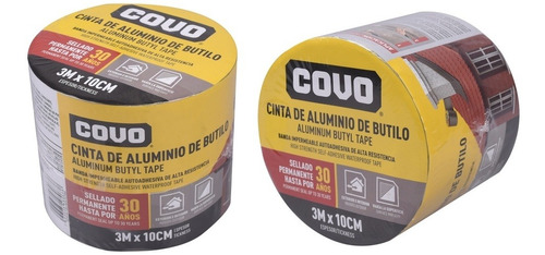 Cinta De Aluminio Impermeabilizante De Butilo 3mts Covo