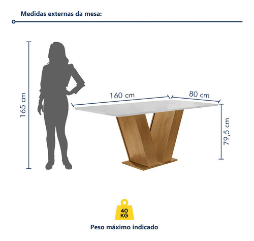 Conjunto Sala De Jantar Mesa Tampo Mdf 6 Cadeiras Espanha