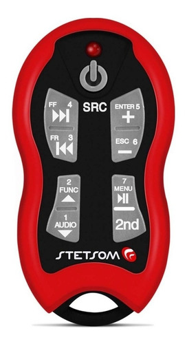 Imagen 2 de 8 de Control Remoto Stetsom Sx2 500 Metros De Alcance Color Rojo