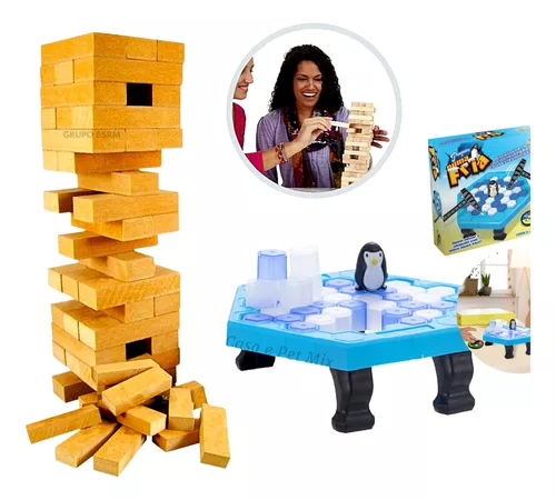 Jogos De Mesa Kit Tira Vareta + Caiu Perdeu Roda De Amigos - Pais