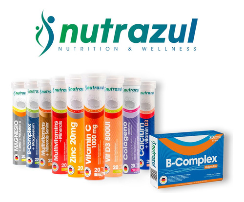 3 B-complex +3 Multivitaminicos Adulto Nutrazul (pack 6 Un)