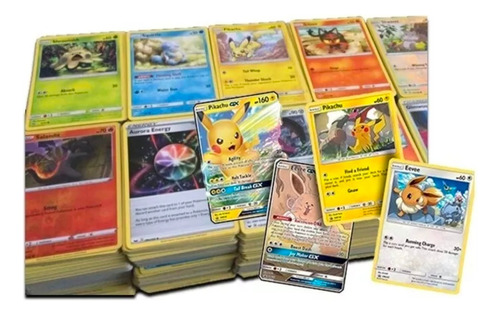 Lote Cartas Pokemon 100 Cartas Variadas 