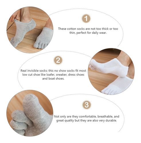 Calcetines De Malla Con Cinco Dedos Para Hombre, 5 Pares